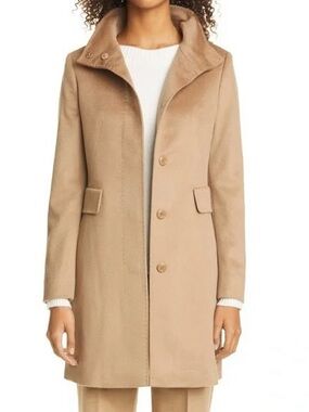 MaxMara Studio Agnese Button Up Wool Coat